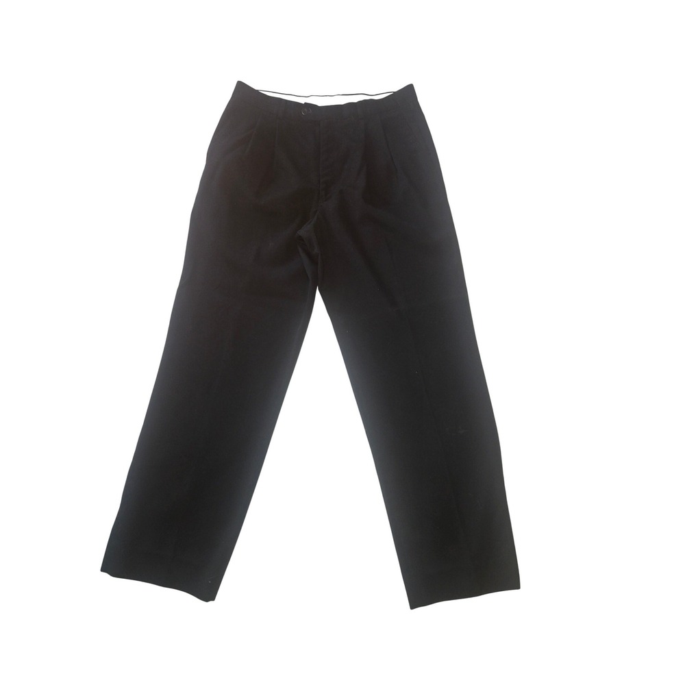 Barrington Mens Black Pleated Dress Pants Trousers 34x32 Business‎ Formal